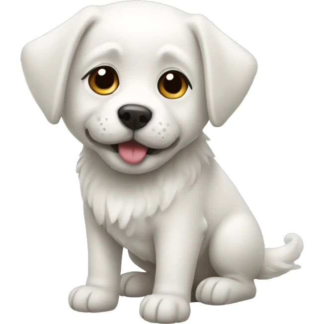 perrito blanco emoji