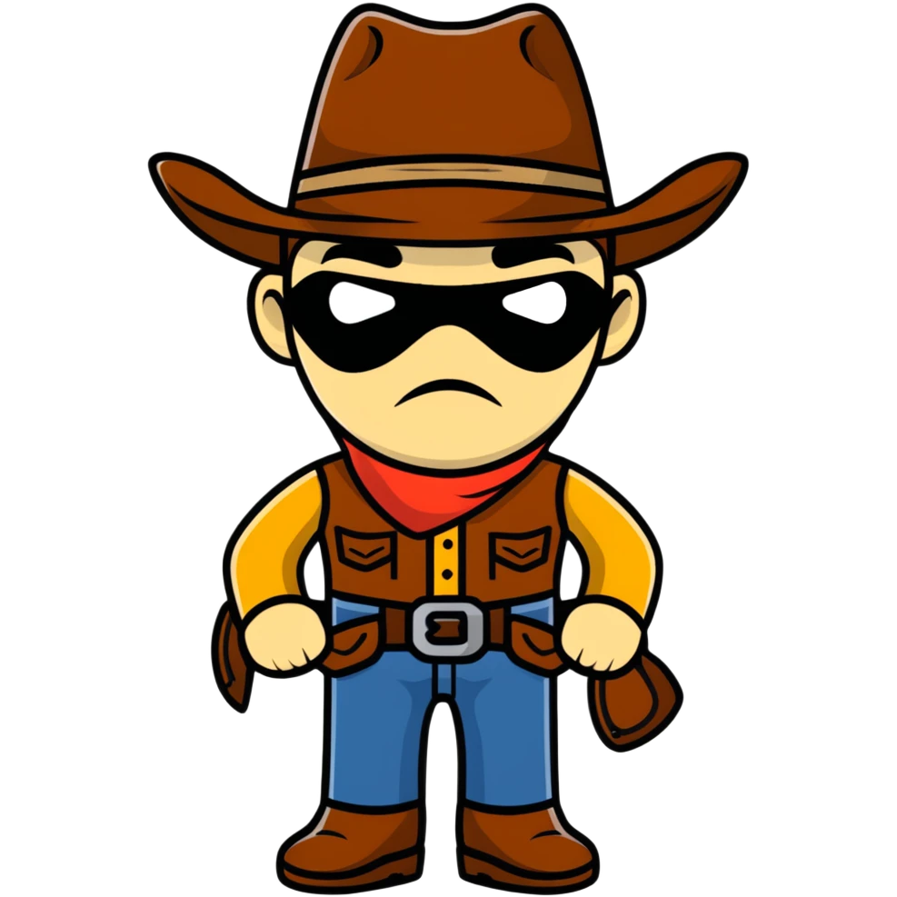 Cowboy with white eye patch emoji