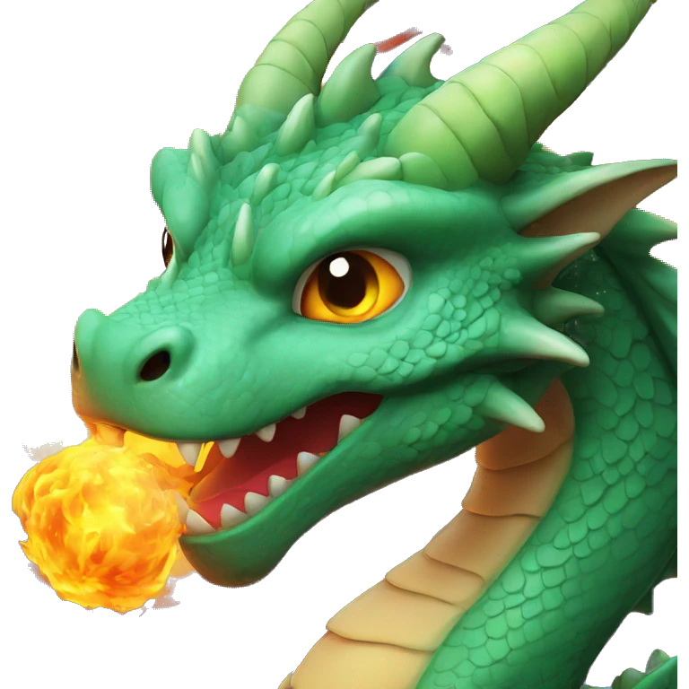 dragon with fire emoji