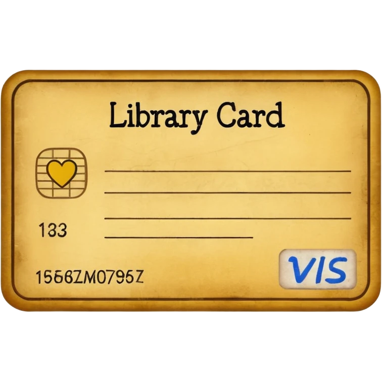 Library card
 emoji