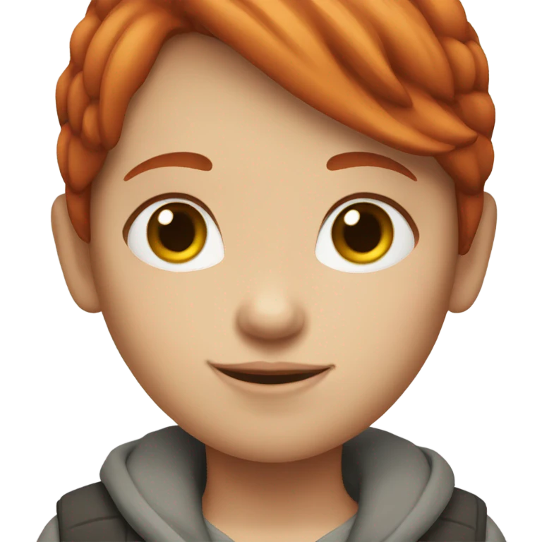 white girl with short red hair emoji