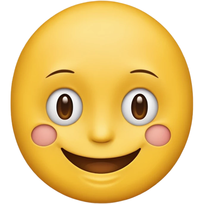 Half yellow half brown. No background. Make it look like an emoji. In smiley format. No hair emoji