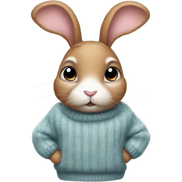 Bunny wearing a jumper emoji