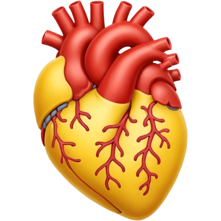 heart animal organ, yellow emoji