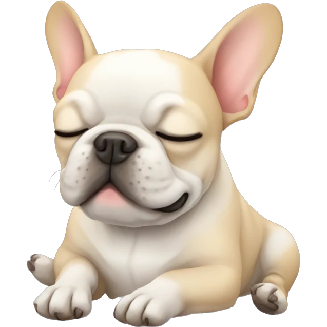 French bulldog sleeping  emoji