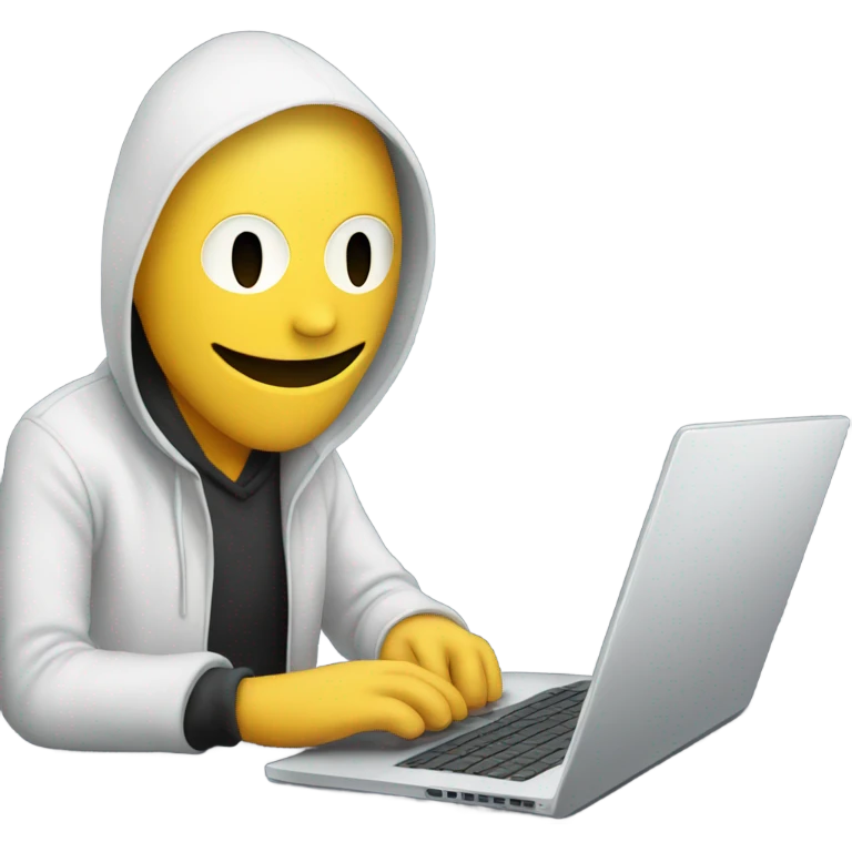 anonymous with laptop emoji
