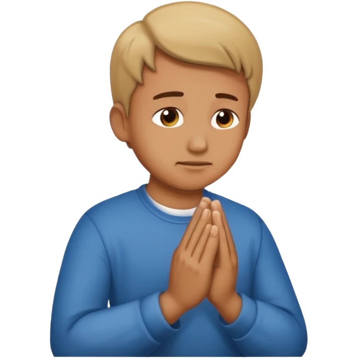 make praying man emoji looks exactly using default iphone emoji icons like man, and pray hands emoji