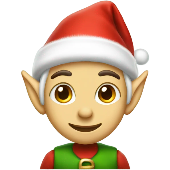 Elf with Santa hat emoji