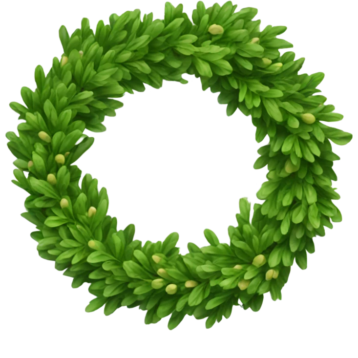Boxwood wreath emoji