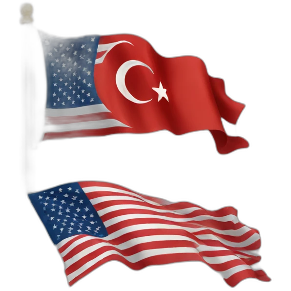 turkish flag + american flag emoji