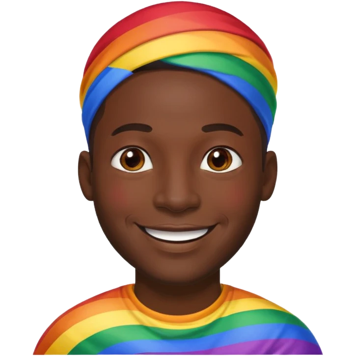   Gay African Man with rainbow skin  emoji