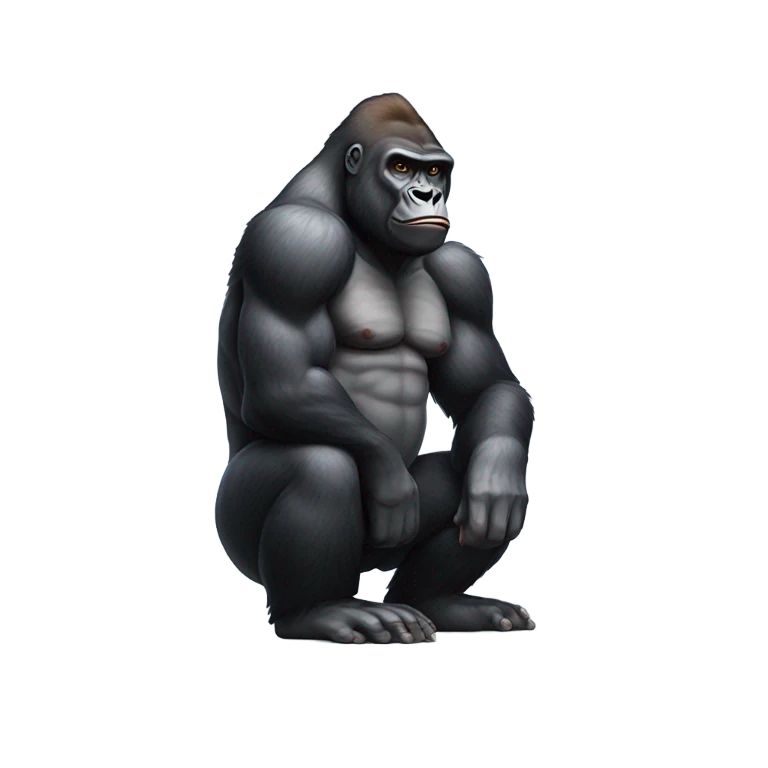 The gorilla scratches its head emoji