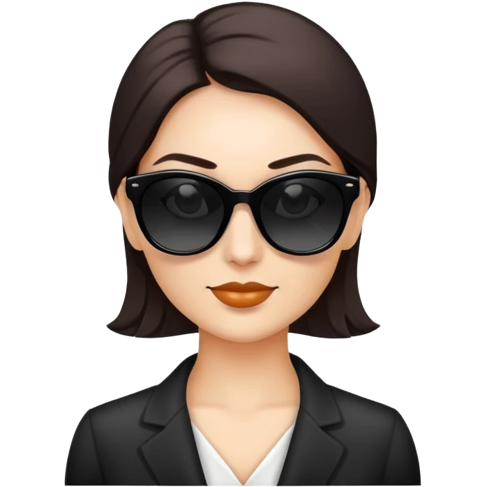 Professional woman with dark sunglasses emoji