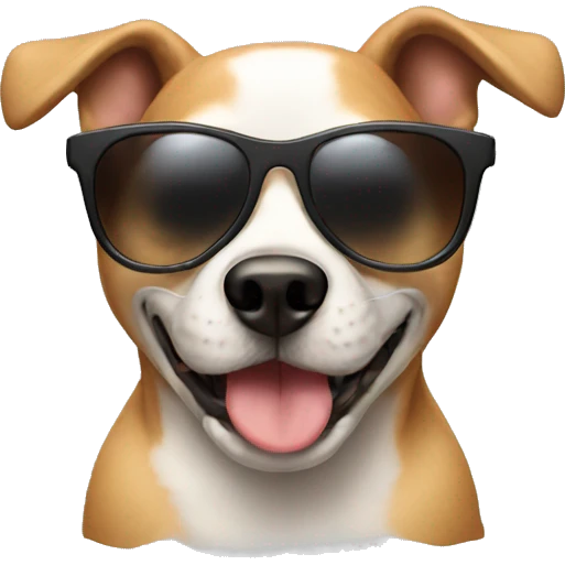 Dog whit sunglasses emoji