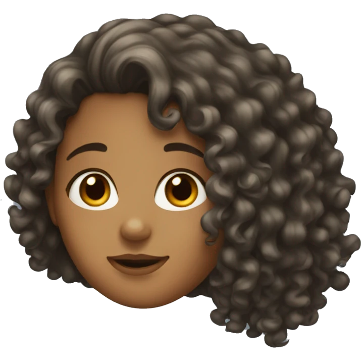 A girl with curly hair emoji