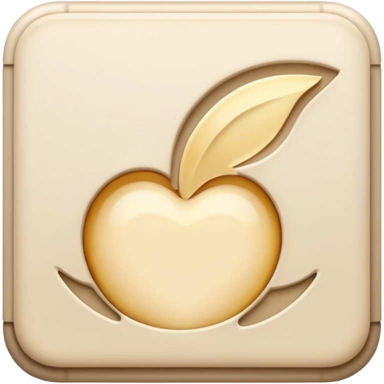 Letter color pale beige creamy emoji