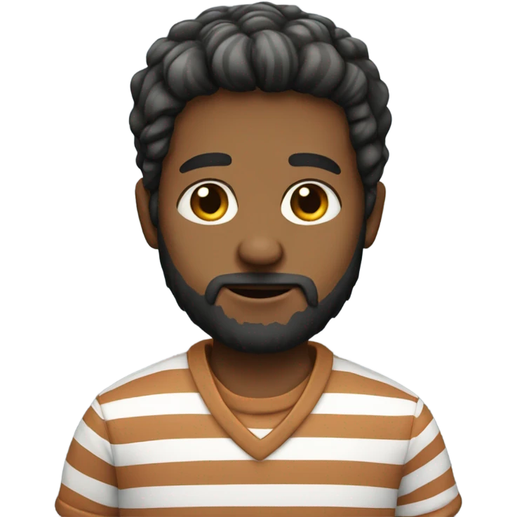 bearded boy in striped shirt emoji