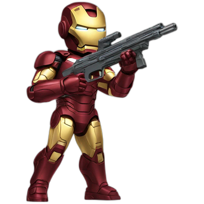 Iron-man avec un fusil emoji