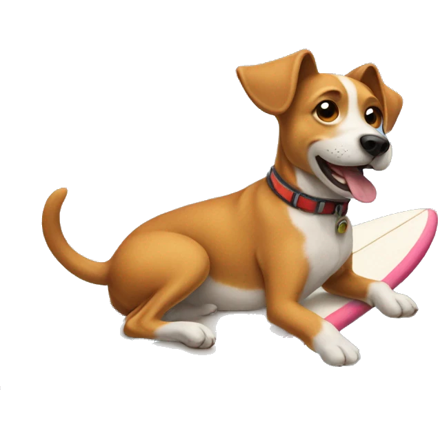 dog on a surfboard  emoji