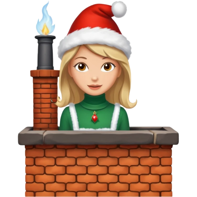Hot Female on a chimney emoji