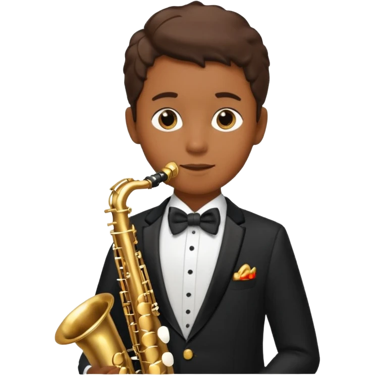 Boy playing saxophone emoji