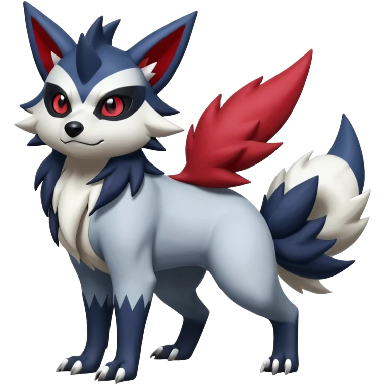 Mightyena-Zorua-Zangoose-Obstagoon-Absol-hybrid-fusion, full body emoji
