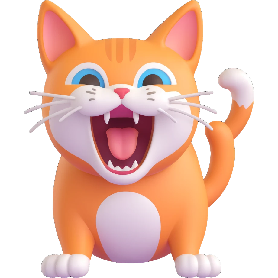 Gato gritando emoji