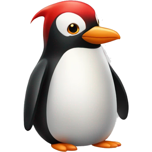 bright red pinguin emoji