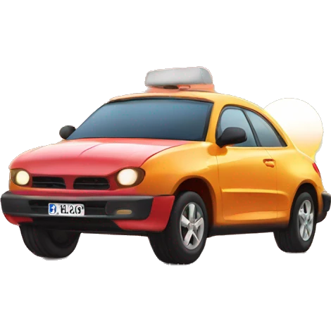 car driving into the sunset emoji