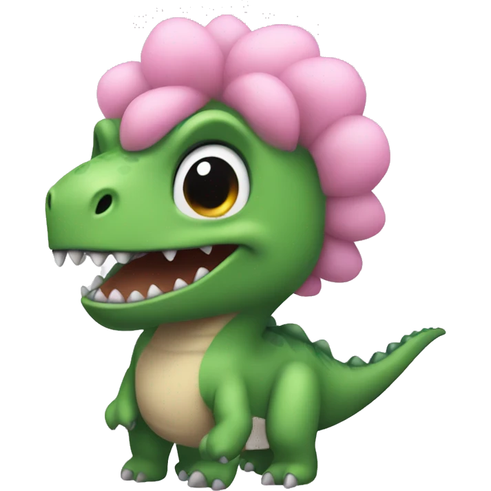 Dinosaur wearing a tutu and is pretty emoji