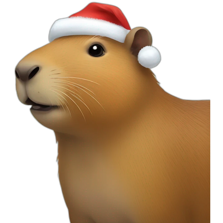 christmas capybara emoji