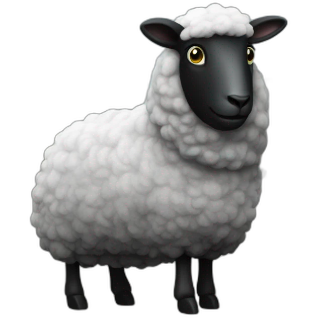 Black sheep in the city emoji