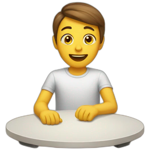 Chat sur la table emoji