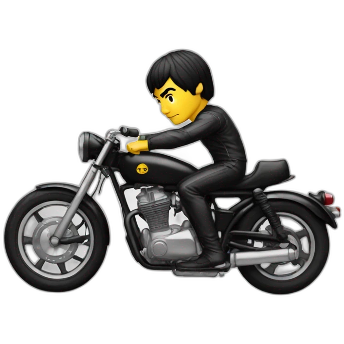 Bruce Lee a moto emoji