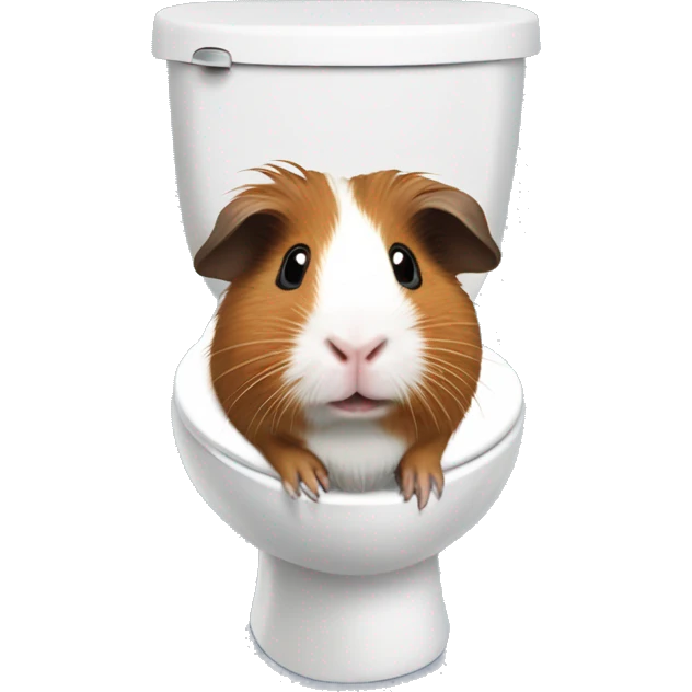 Guinea pig in the toilet emoji
