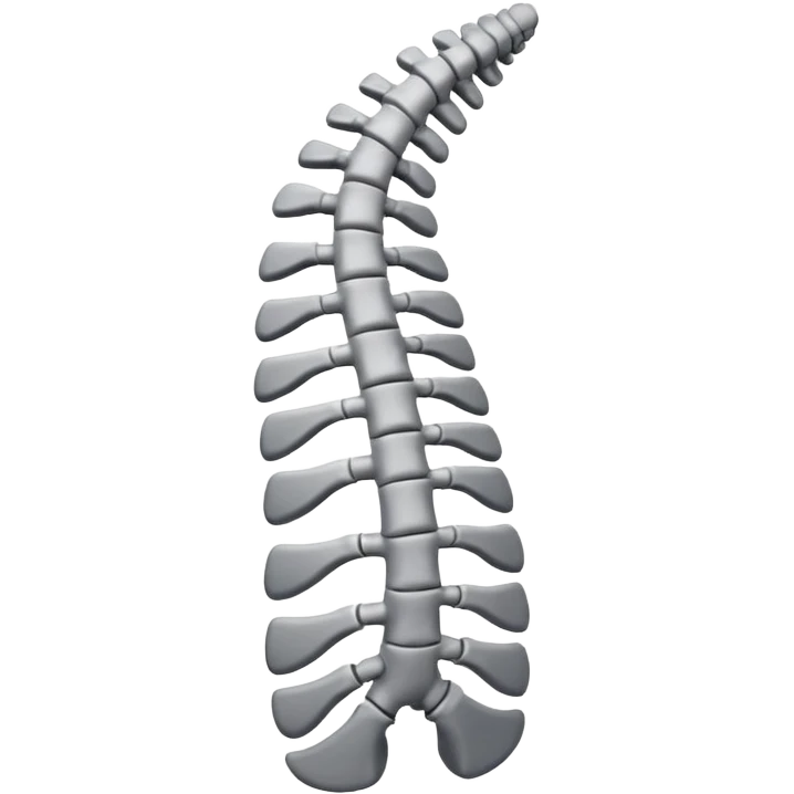 human spine emoji showing slight scoliosis emoji
