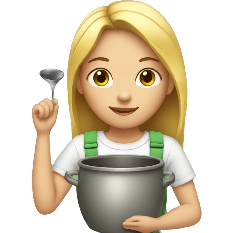 A girl holding a pot   emoji