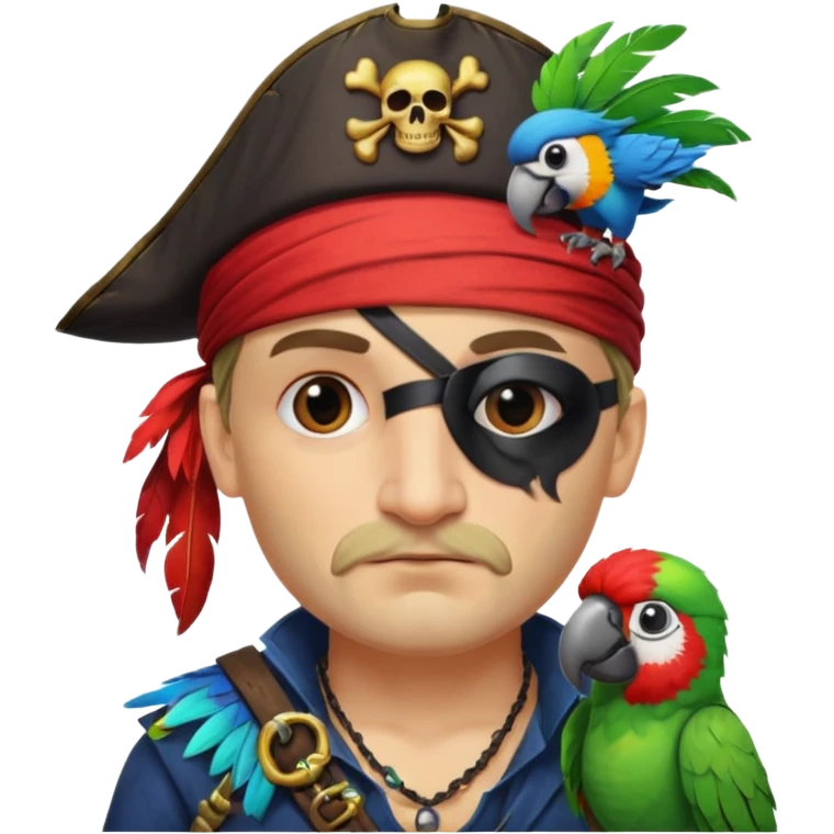 pirate and parrot emoji