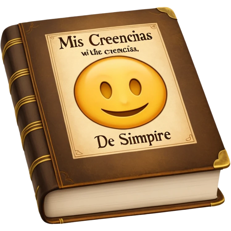 a book with the name "mis creencias de siempre" emoji