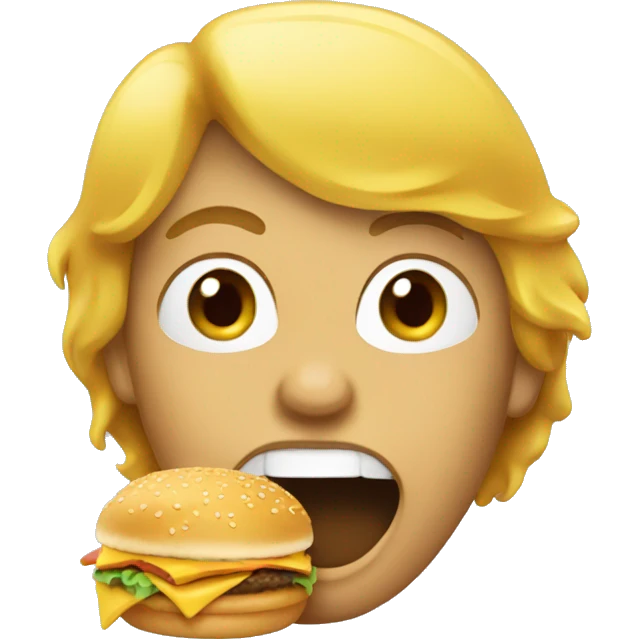 Person eating McDonald  emoji
