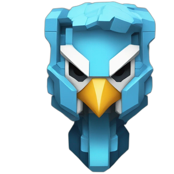 Minecraft Articuno Cyberpunk Head emoji