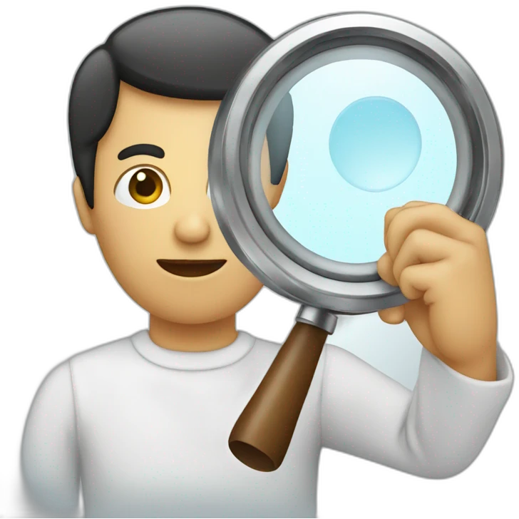 person with a magnifying glass emoji