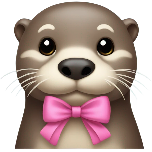 otter with a pink bow emoji