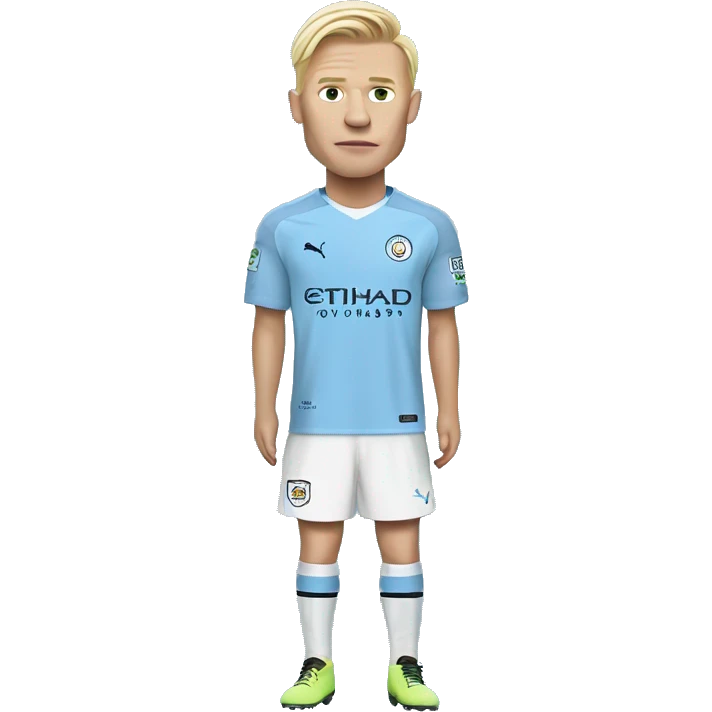 Erling Haaland full body in a Manchester city jersey emoji