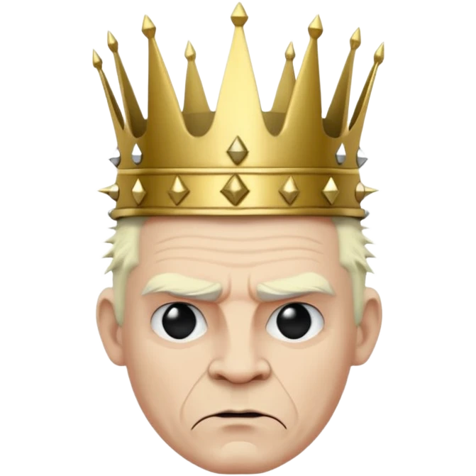 old king punk with crown emoji