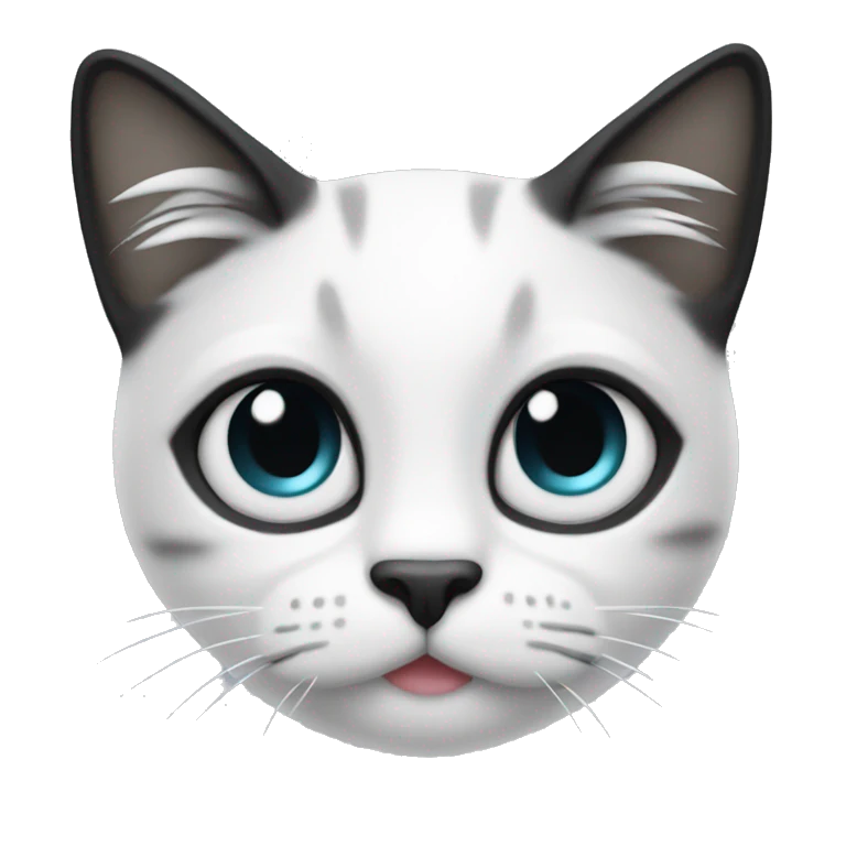 gato blanco con negro emoji