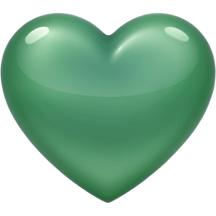 Jade green heart emoji