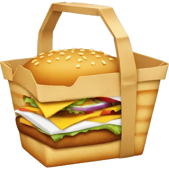 Fast food basket  emoji