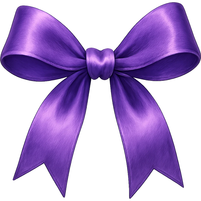 purple bow emoji