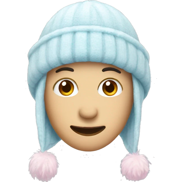 pastel winter hat emoji